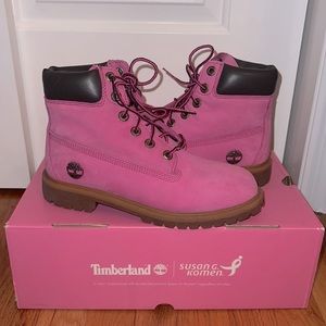 Hot pink Timberlands